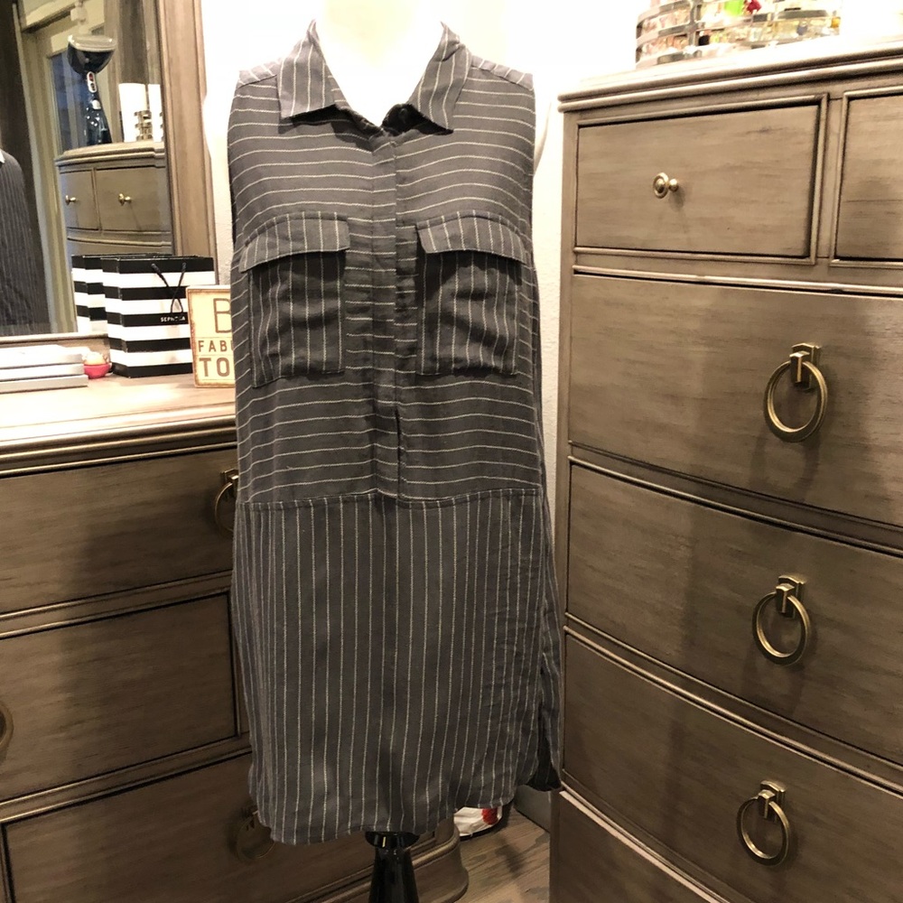 Lush Grey Striped Tunic